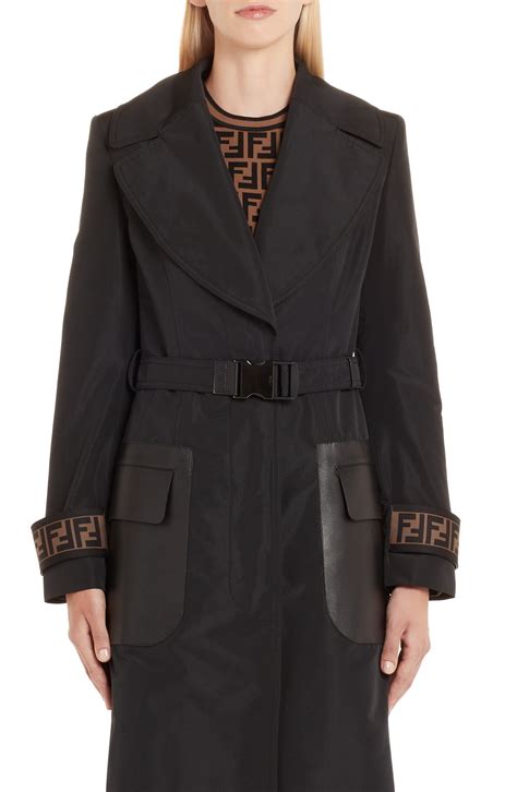 fendi leather trench coat|Fendi women's trenchless.